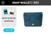 RM-003 Horizontal Card Snap Wallet - Digital Pattern - Skill 2