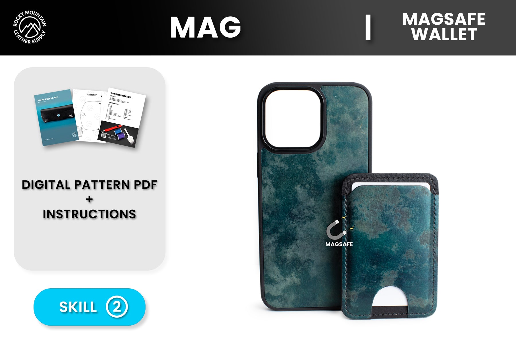 RM-024 The Mag Wallet - Magsafe (Magnet) Wallet - Digital Pattern - Sk ...