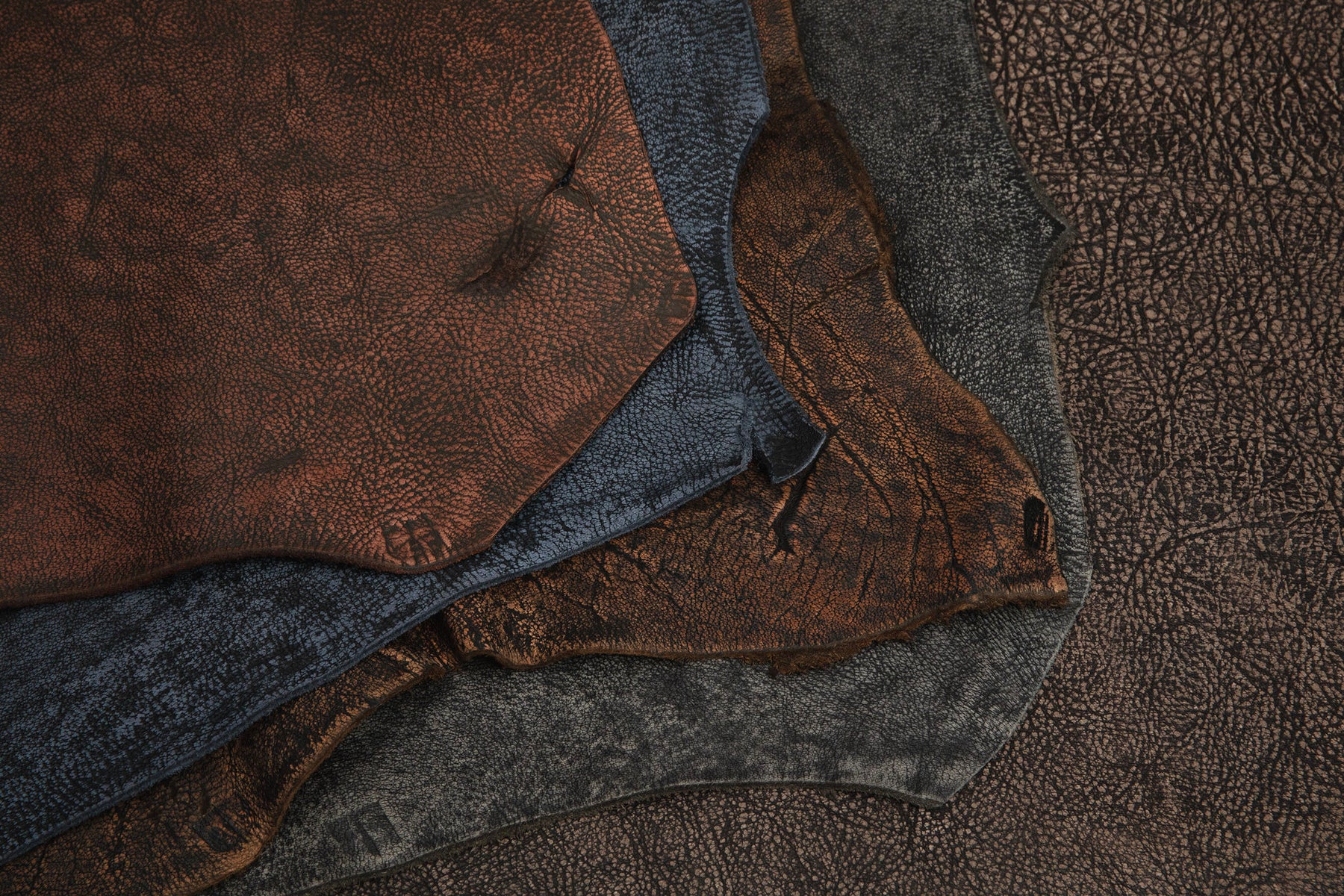 Wild Cape Buffalo - Rustic Double Tone Leather (SAMPLES)