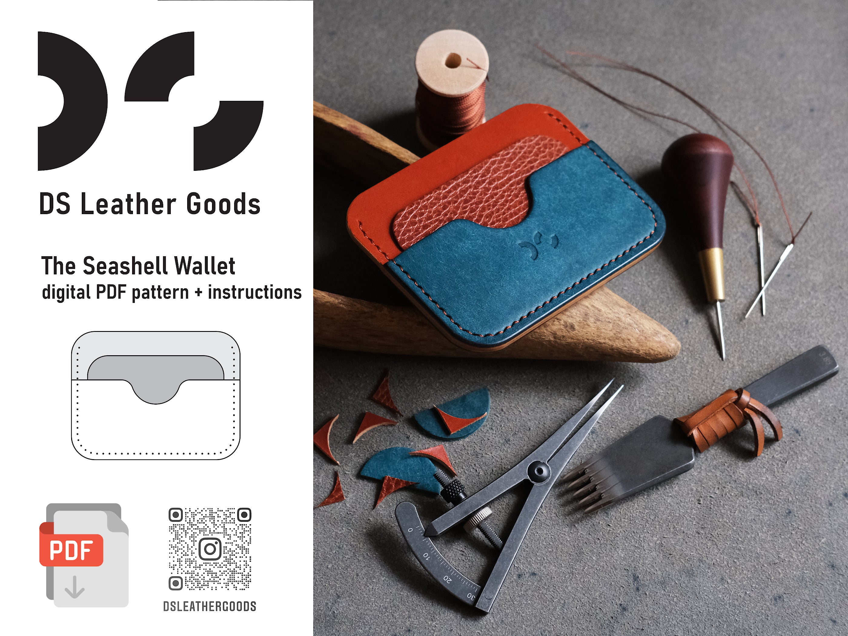 DS-040 The Seashell Wallet Digital Pattern