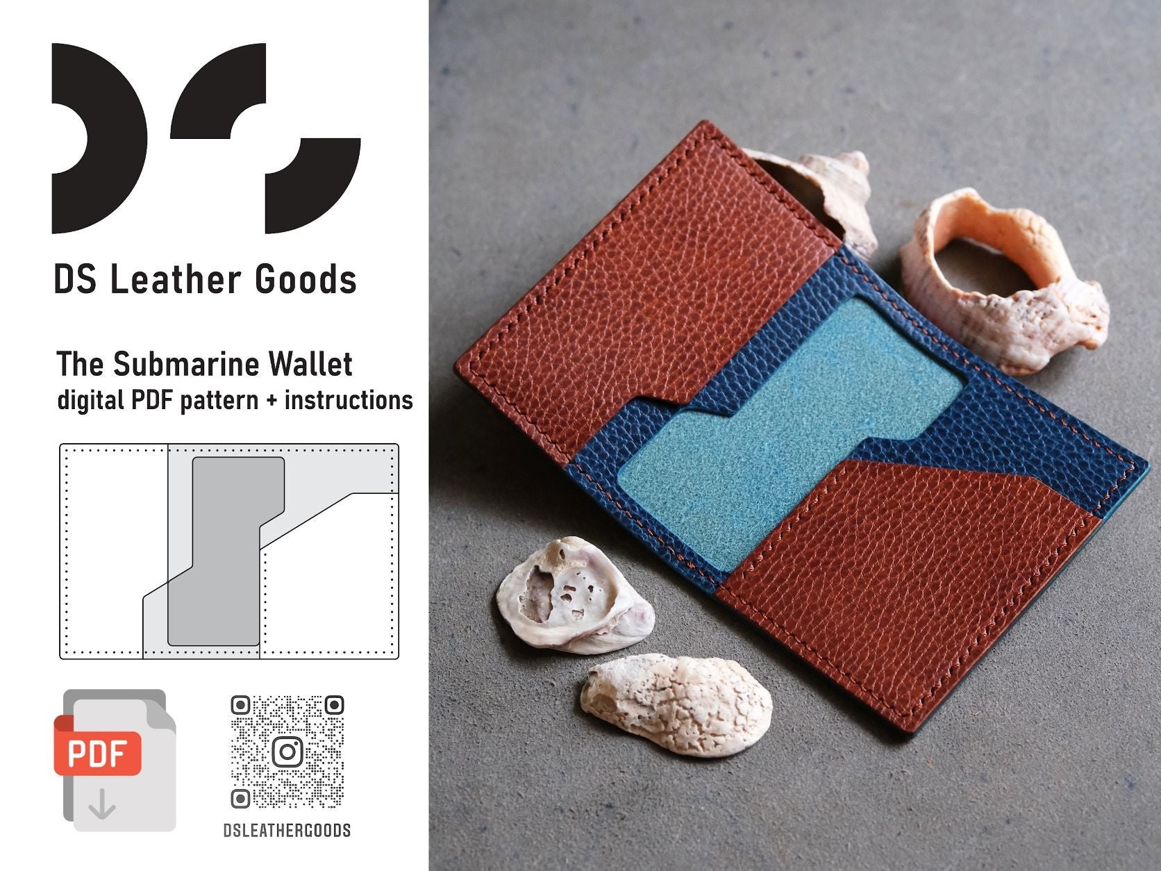DS-069 The Submarine Wallet Digital Pattern