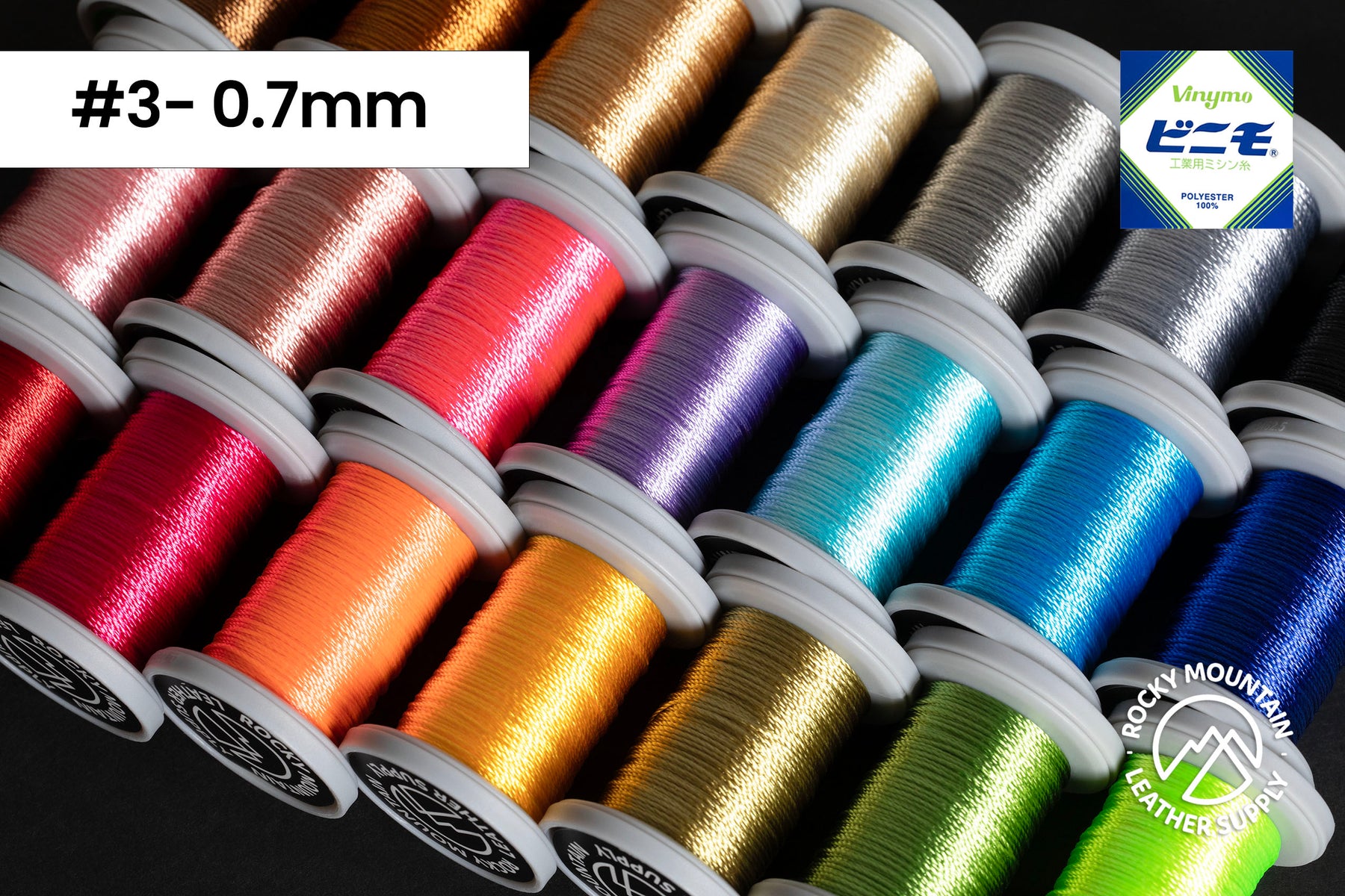 Vinymo - MBT Glitter - Polyester Thread - 25m Spool - (Size #3 - 0.7mm ...