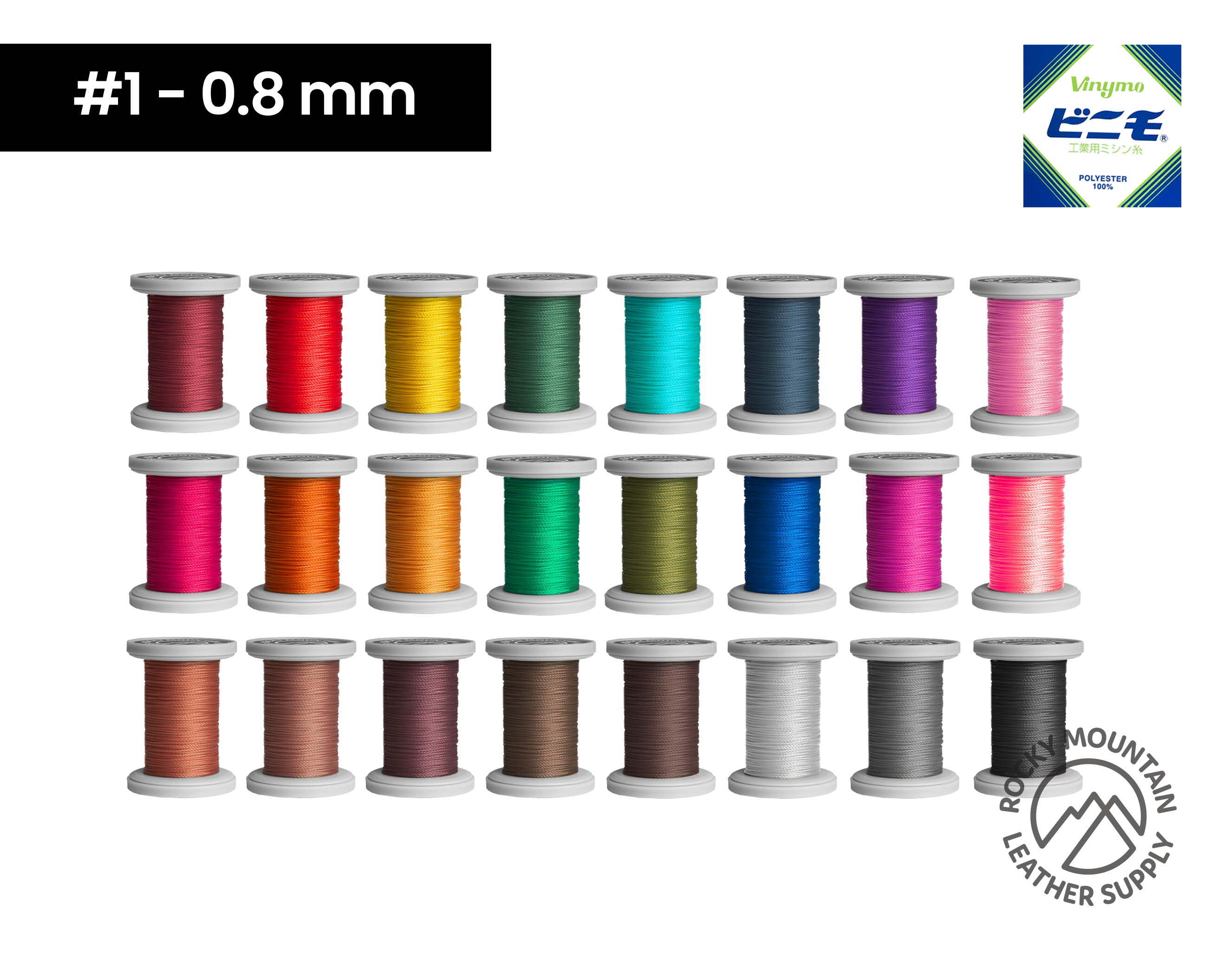 Vinymo - MBT - Polyester Thread - 25m Spool - (Size #1 - 0.8mm) – Rocky ...