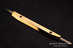 Rocky Mtn - Premium Brass Knife - For Both Left and Right Handed Use!