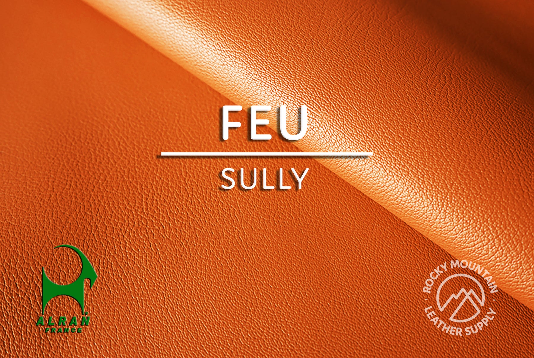 Alran - "Sully" Chevre Chagrin - Goat Leather (HIDES - RED/ORANGE/YELLOW)