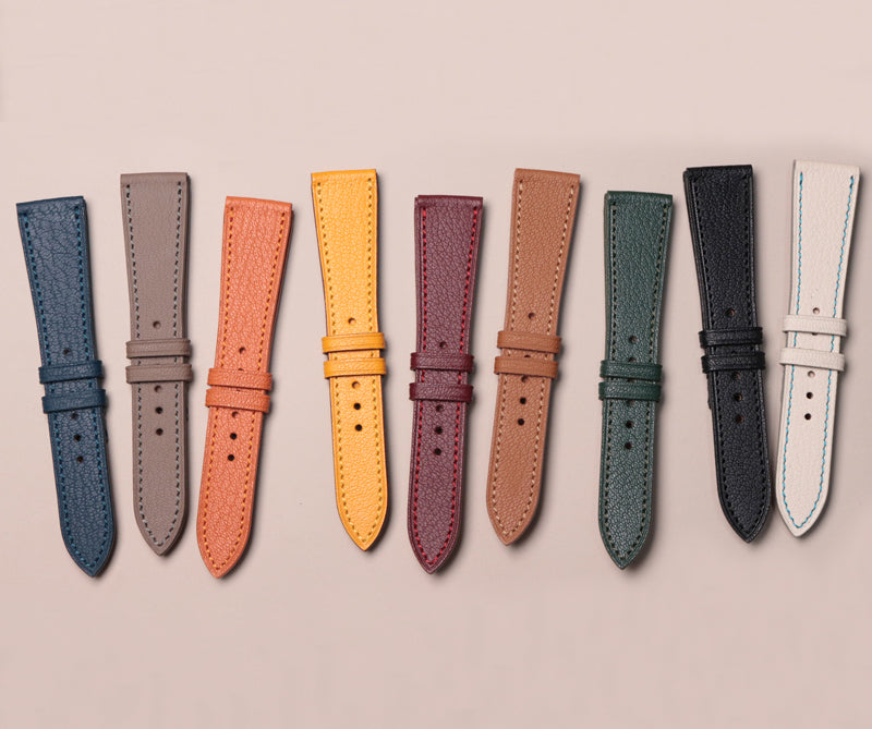Alran - "Sully" Chevre Chagrin - Goat Leather (HIDES - BLUES)