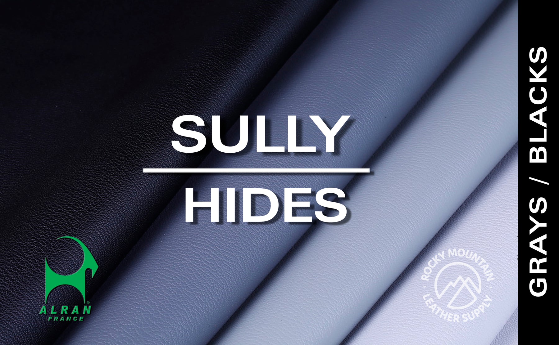 Alran 🇫🇷 - "Sully" Chevre Chagrin - Goat Leather (Whites/Grays/Blacks)