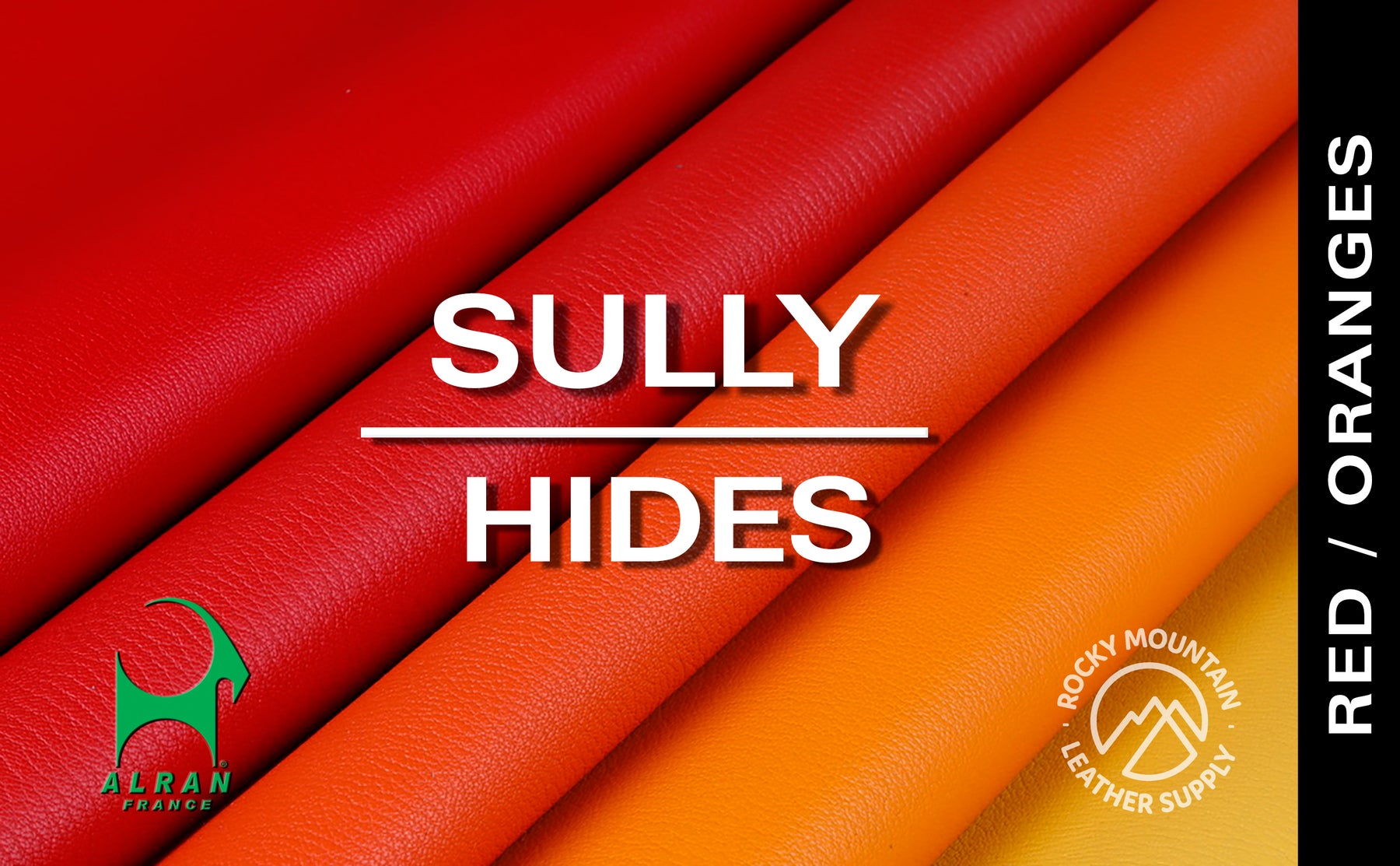 Alran 🇫🇷 - "Sully" Chevre Chagrin - Goat Leather (Reds/Oranges/Yellows)