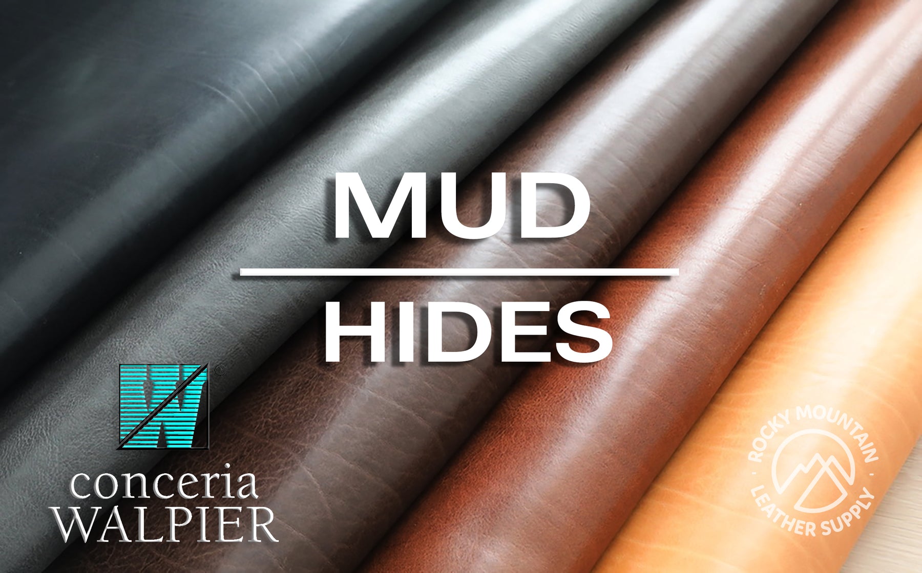 Conceria Walpier 🇮🇹 - Mud - Rustic "Vachetta"Veg Tanned Leather (HIDES)