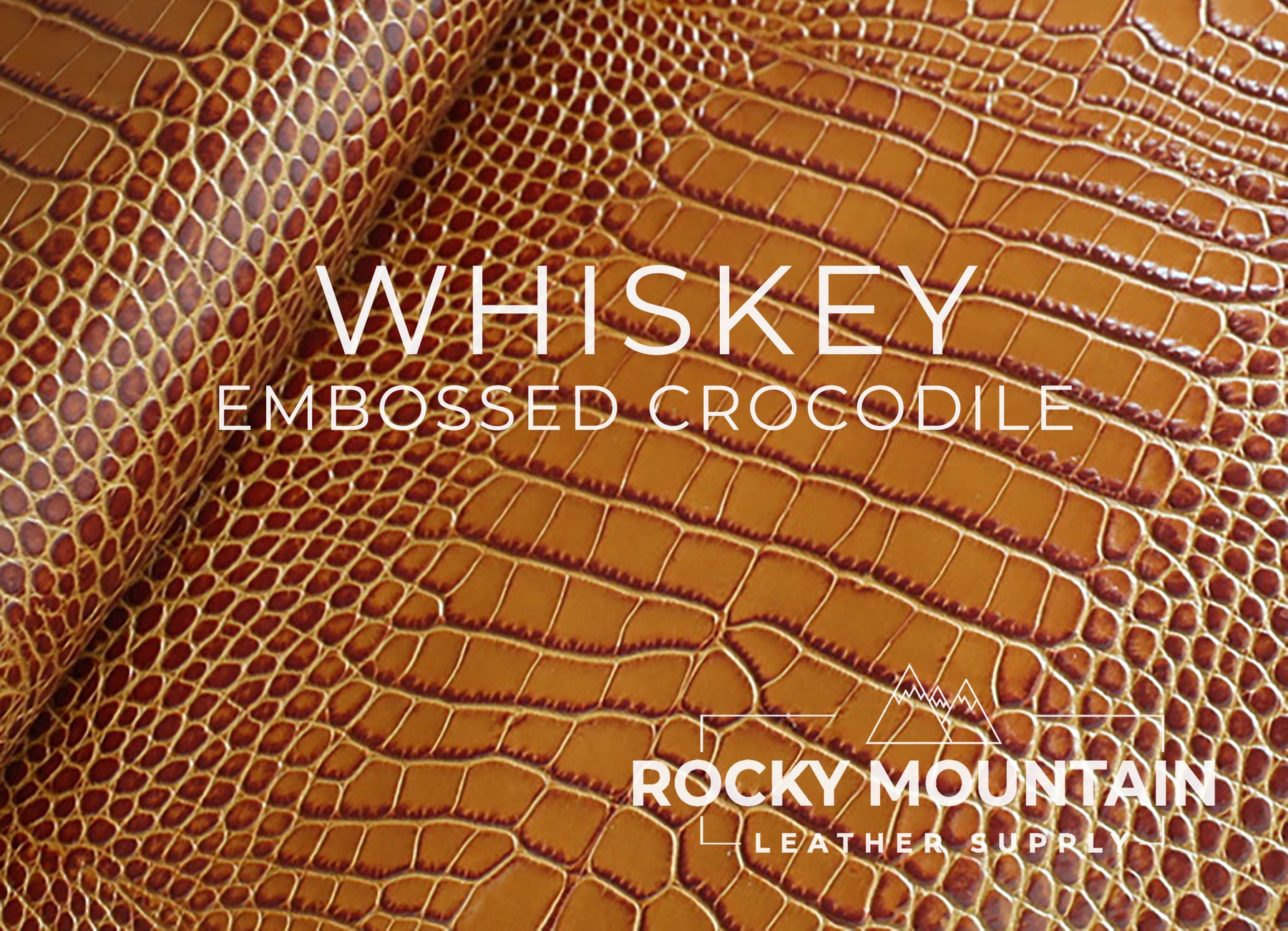 crocodile embossed leather