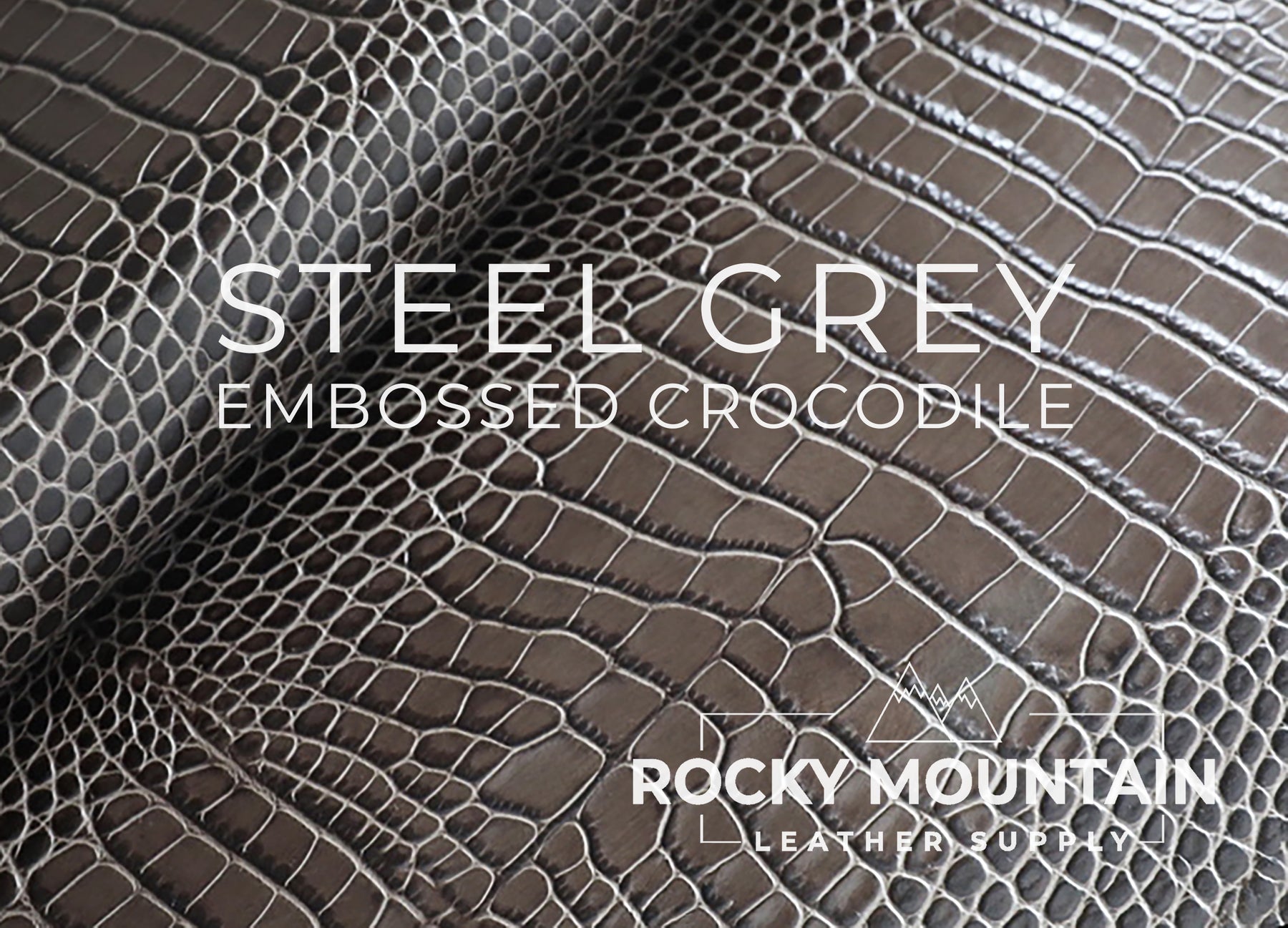Veg tanned Calf leather hide - italian - croc embossed - multiple
