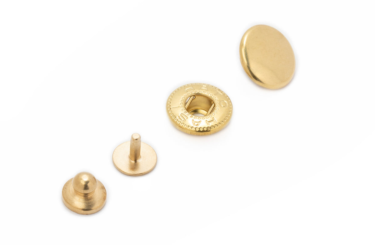 THK (Hasi-Hato) 🇯🇵 - Japanese Solid Brass Segma Snaps "Machined Base"