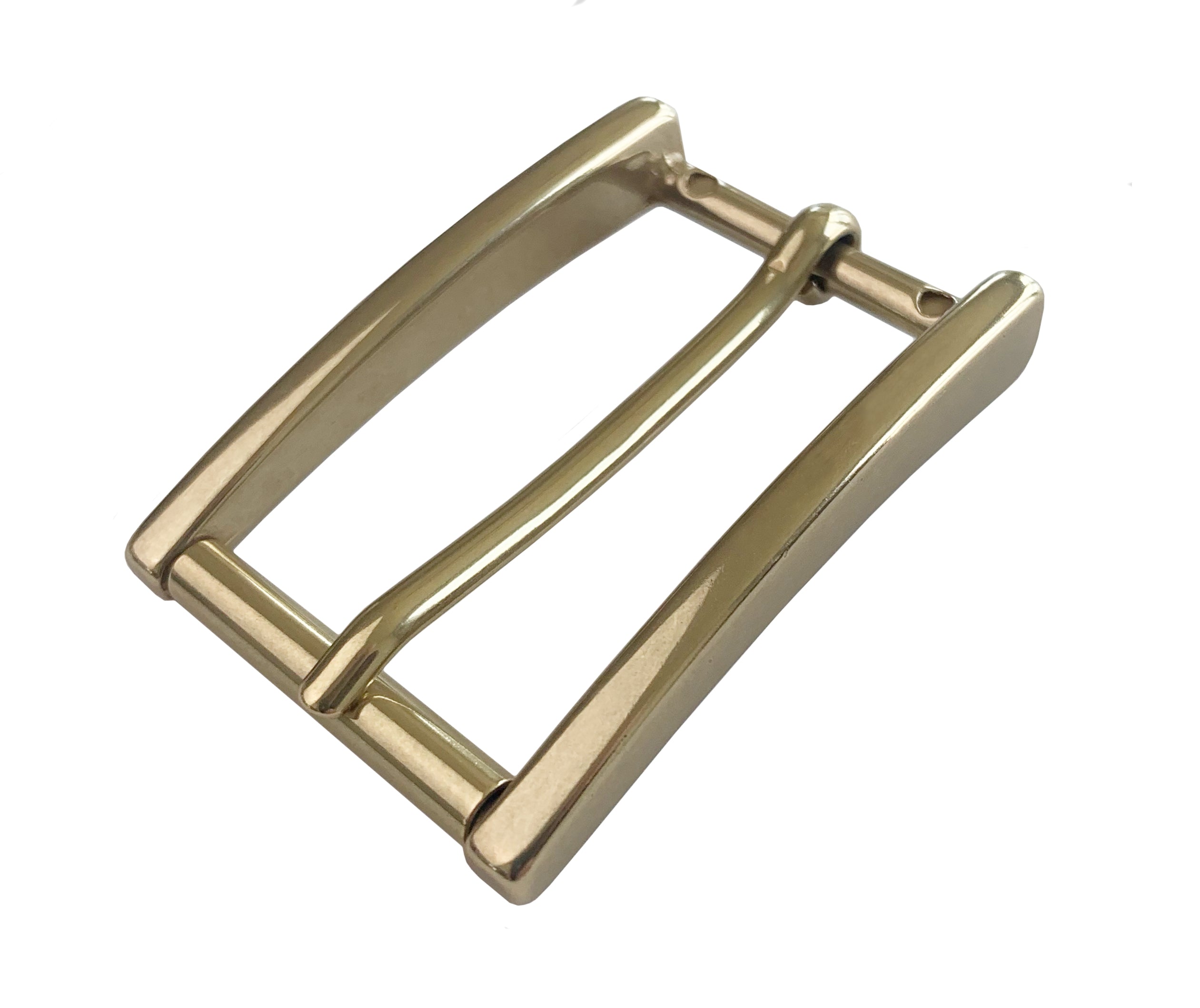 Italian - "High Roller" Slim Roller Belt Buckle (Solid Brass)
