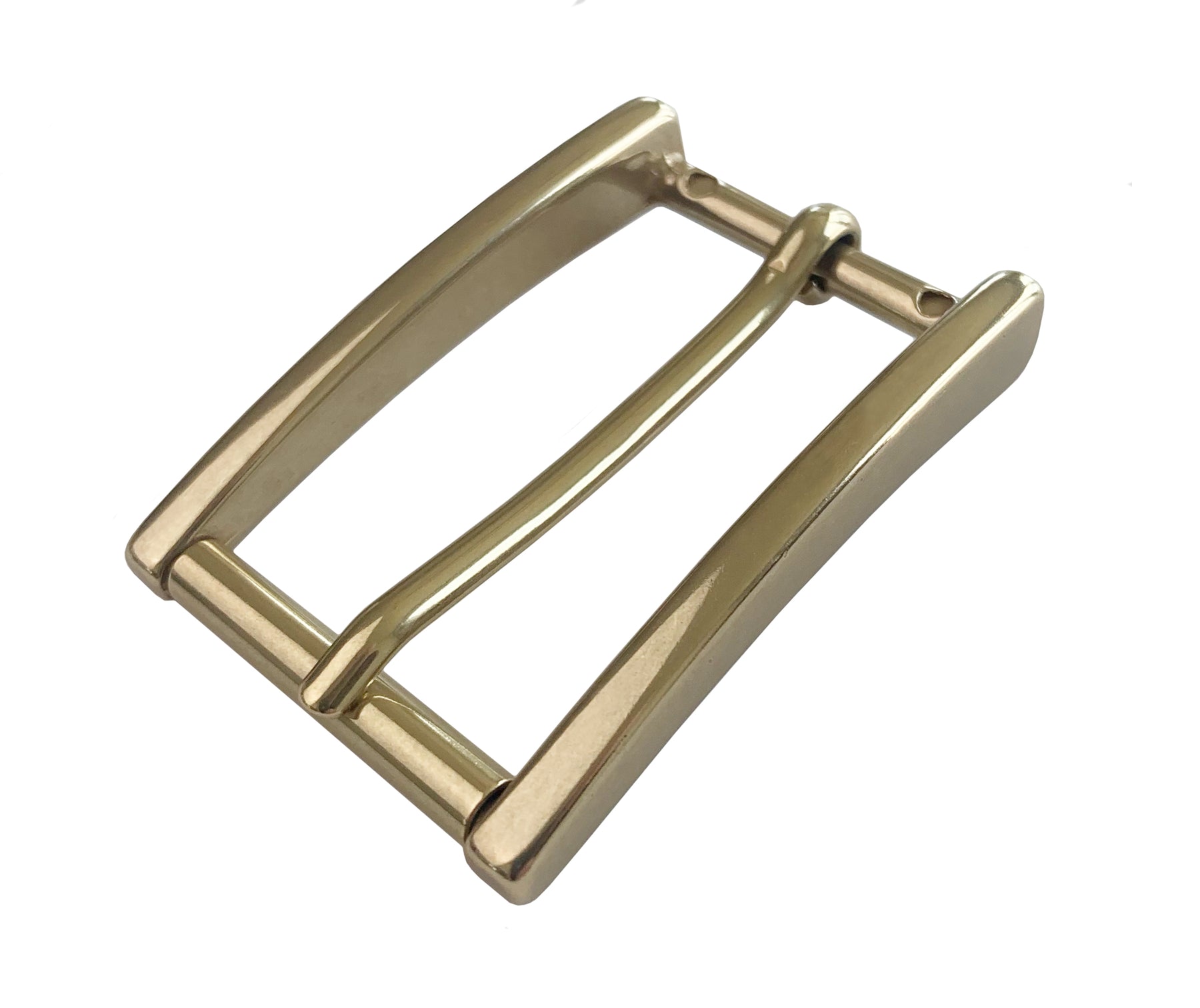 Italian - "High Roller" Slim Roller Belt Buckle (Solid Brass)