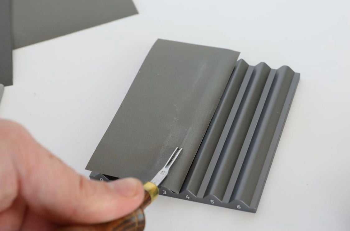 Grooved Edger Beveler Sharpening Jig + Sandpaper