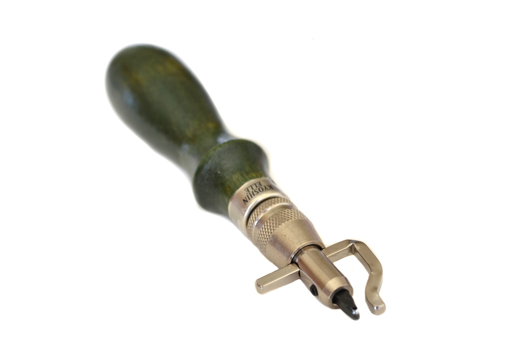 Kyoshin Elle - Pro Edge Creaser & Groover (Green Wood Handle)