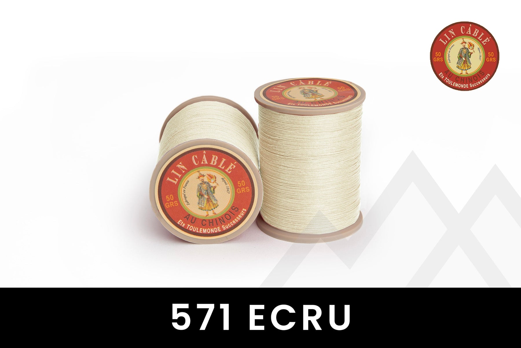 Fil au Chinois - "Lin Cable" Waxed Linen Thread (Size 632) *Full Spool