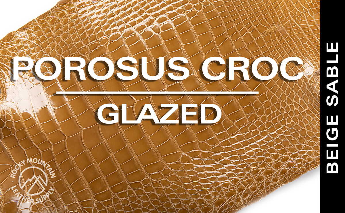 Porosus Crocodile - Farm Raised (Top Quality) - Luxury Skins - Glazed Beige Sable