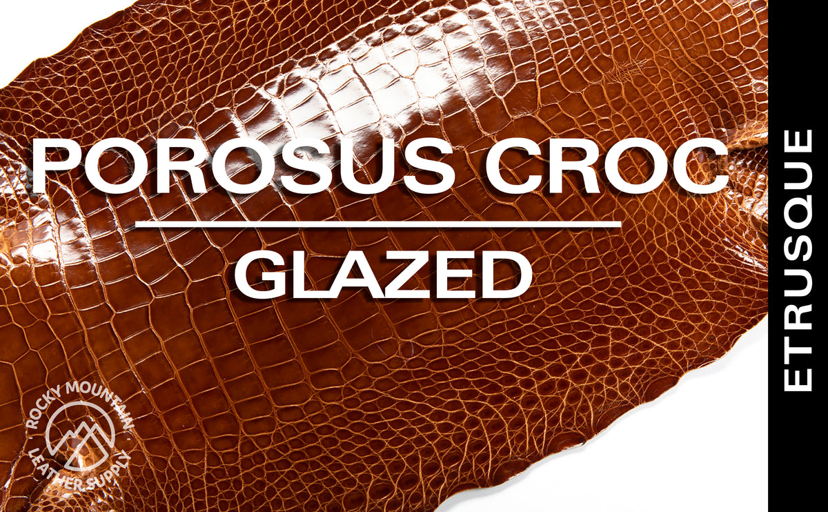 Porosus Crocodile - Farm Raised (Top Quality) - Luxury Skins - Glazed Etrusque