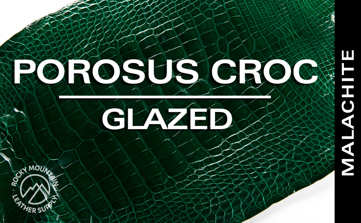 Porosus Crocodile - Farm Raised (Top Quality) - Luxury Skins - Glazed Malachite