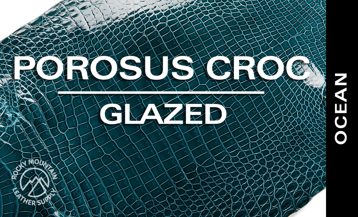 Porosus Crocodile - Farm Raised (Top Quality) - Luxury Skins - Glazed Ocean