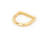 D Rings - Rounded "Thick Base" (Solid Brass) 2 Pack