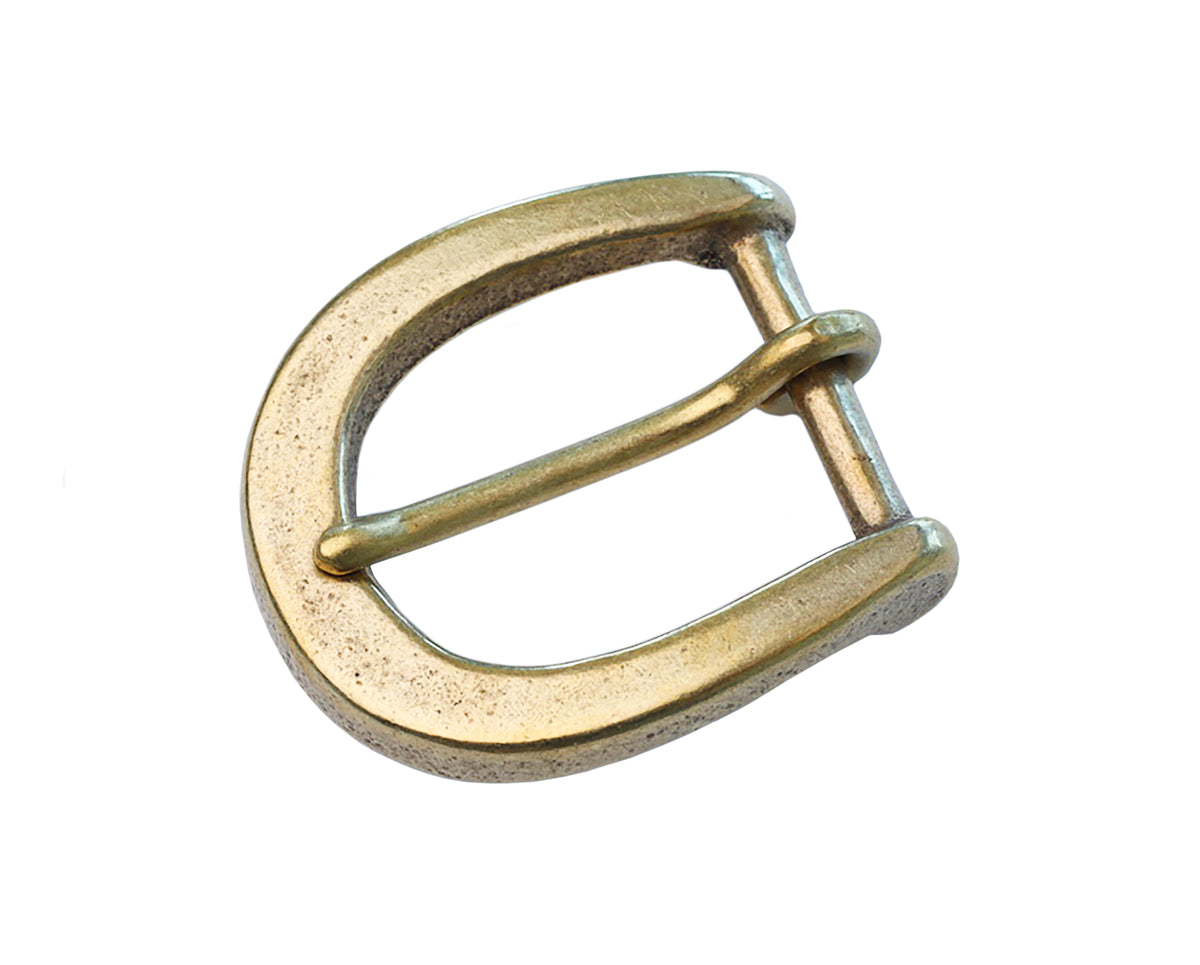 Belt Buckle - Japanese "Arch" Single Prong (Solid Brass)