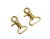 Lobster Claw Snap Hooks "Flat Base" - Swivel (Solid Brass)