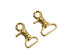 Lobster Claw Snap Hooks "Flat Base" - Swivel (Solid Brass)