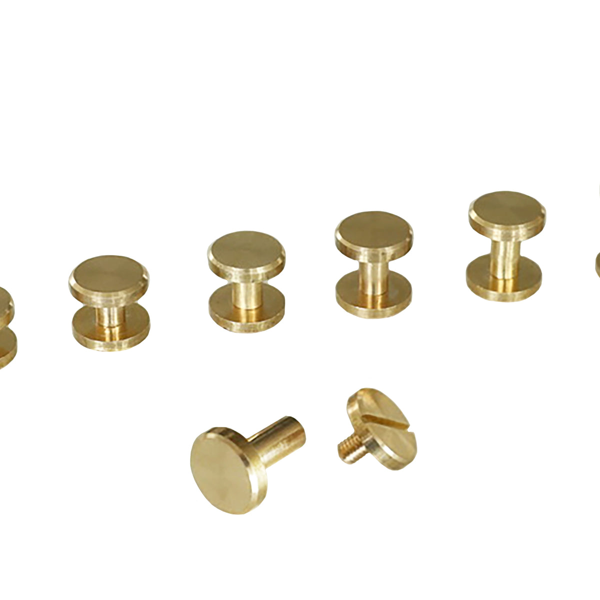 Buckleguy Solid Brass Chicago Screws for Leather, Belts, Handbags, Crafts & Accessories | Nickel Plate | 3/8 (CS7710-0G-NP-50)