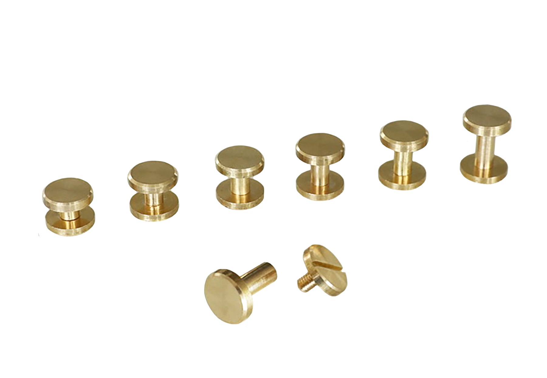 Chicago Screws - Flat Beveled Design - Solid Brass (10-pack)