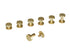 Chicago Screws - "Flat Beveled" Design (Solid Brass) 10-pack
