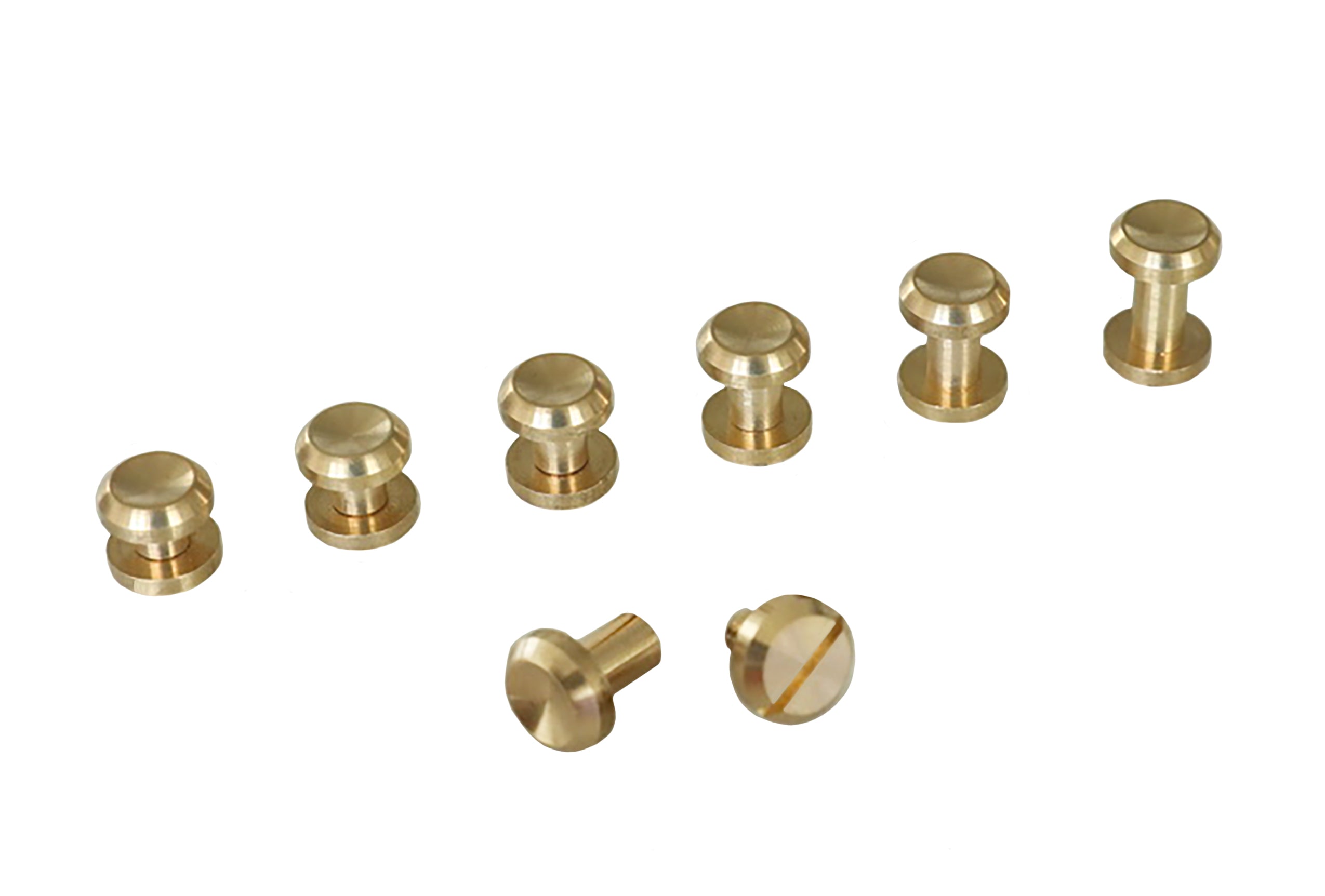 Chicago Screws - "Crater" Design (Solid Brass) 10-pack