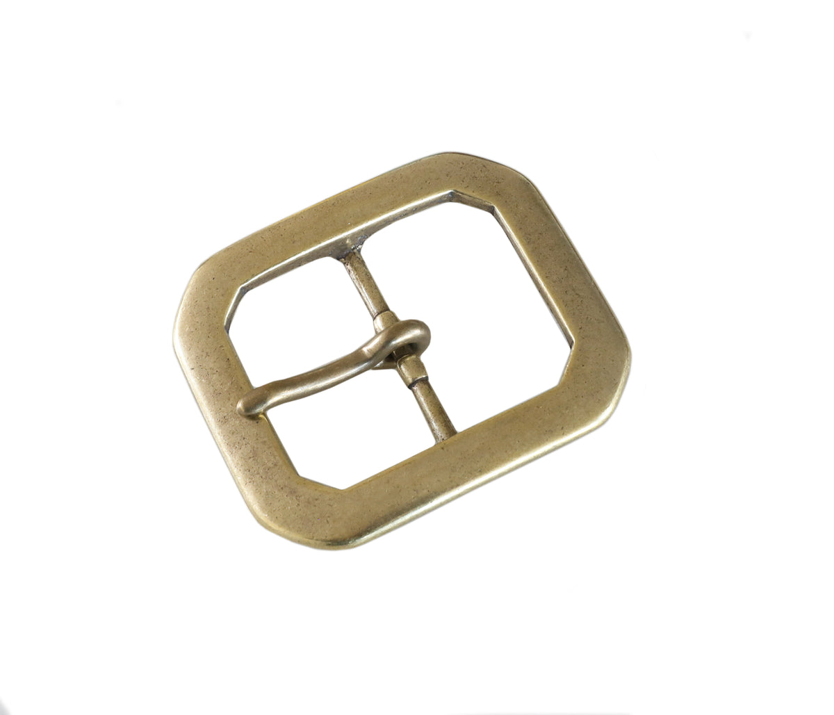Belt Buckle - Japanese "Octagonal"  Single Prong (Solid Brass)