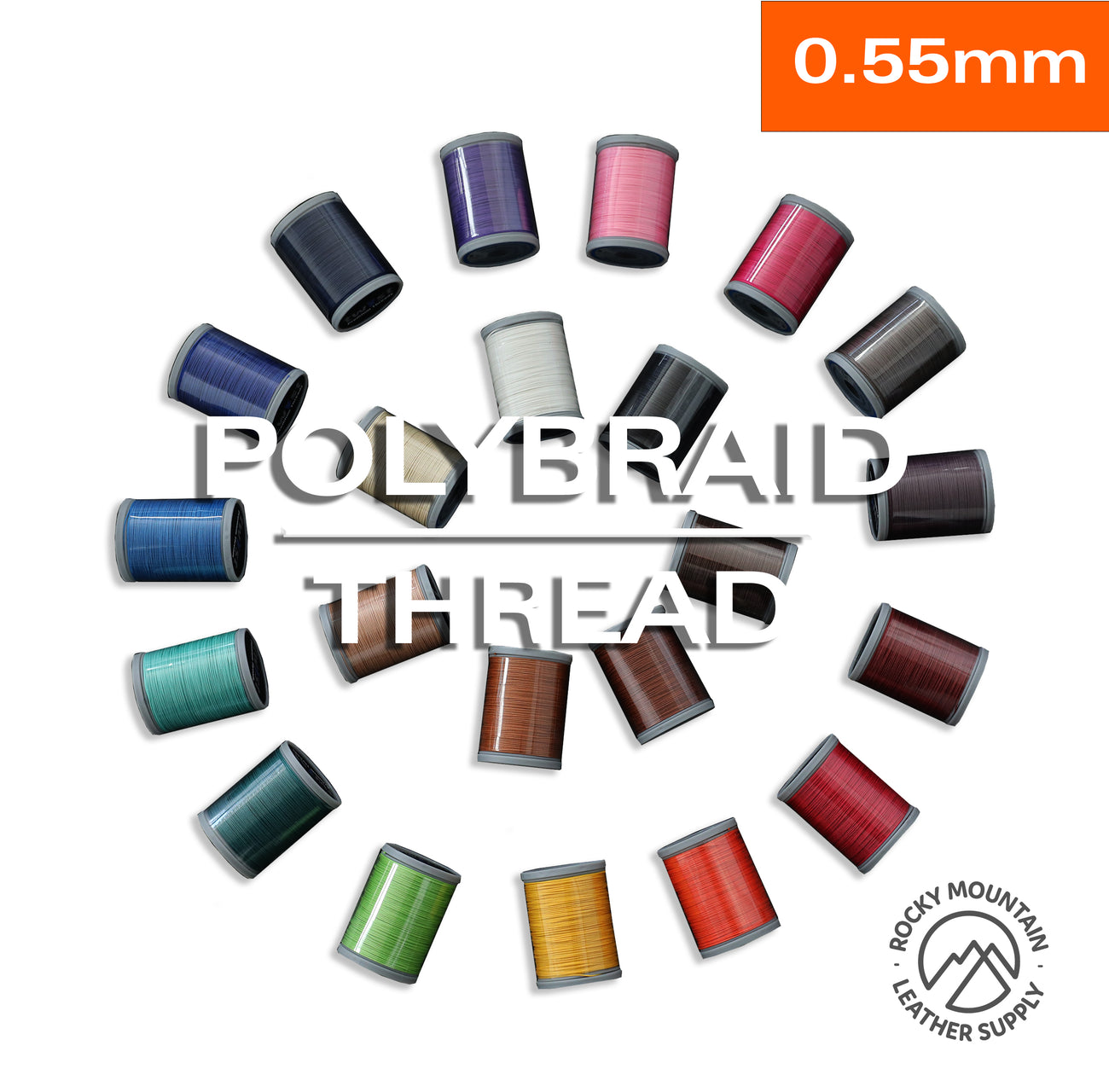 Polymide Thread Rocky Mountain - PolyBraid - Premium Braided Polyester Thread - 0.55mm