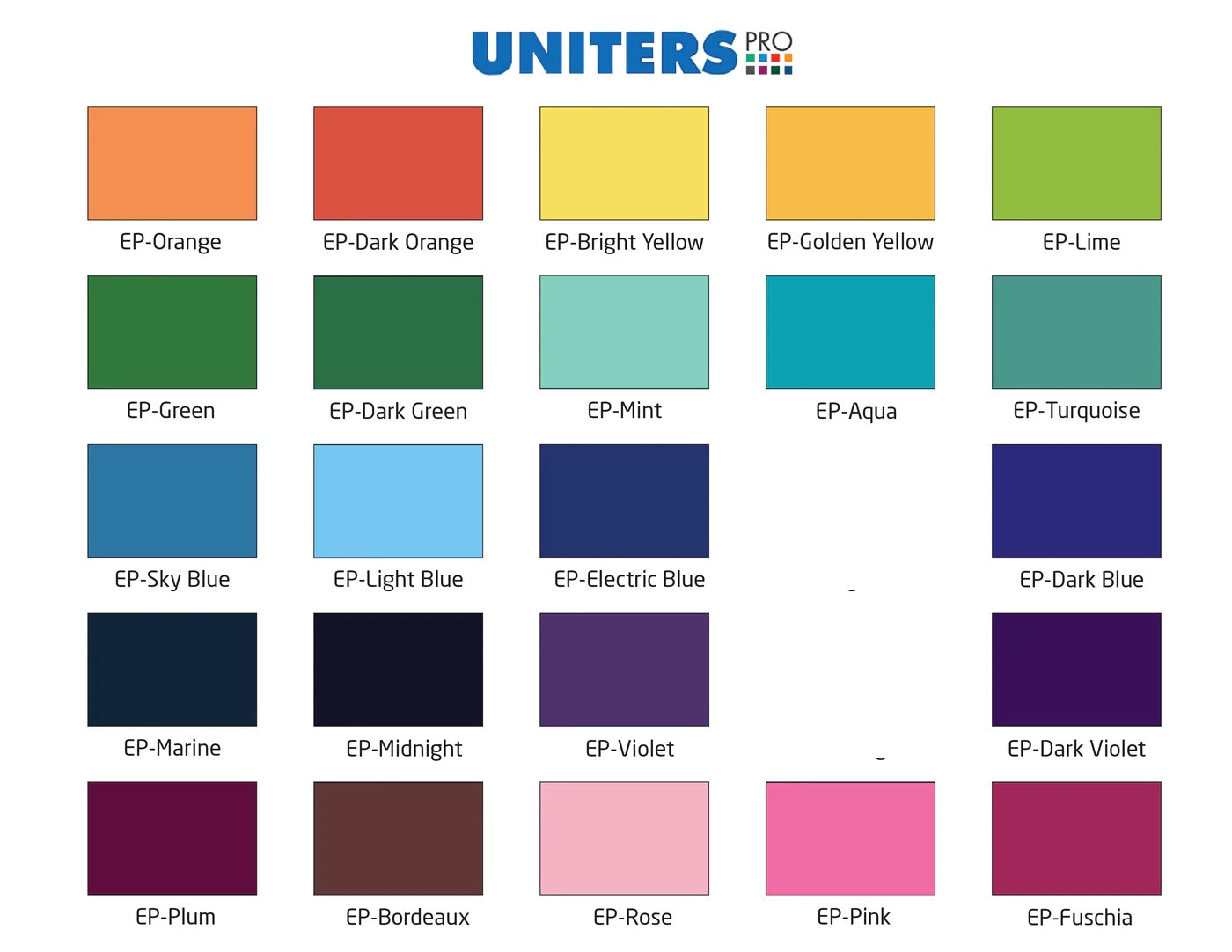 Uniters Pro Heatable Edge Paint Matte 50 Colors