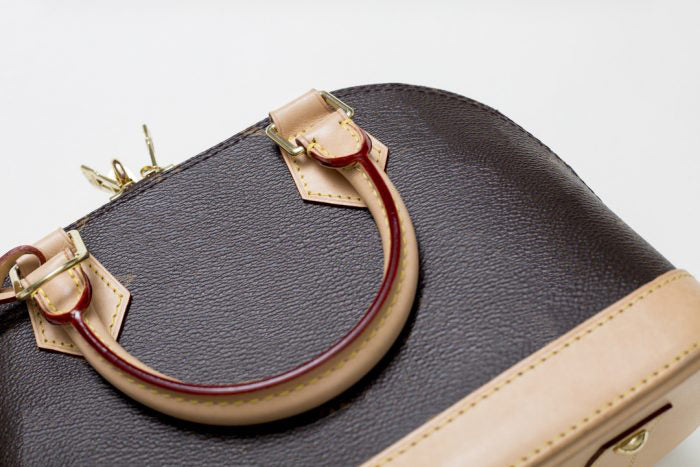 Real Natural Brown Vachetta Leather Luxury Handbag Zipper Pull 