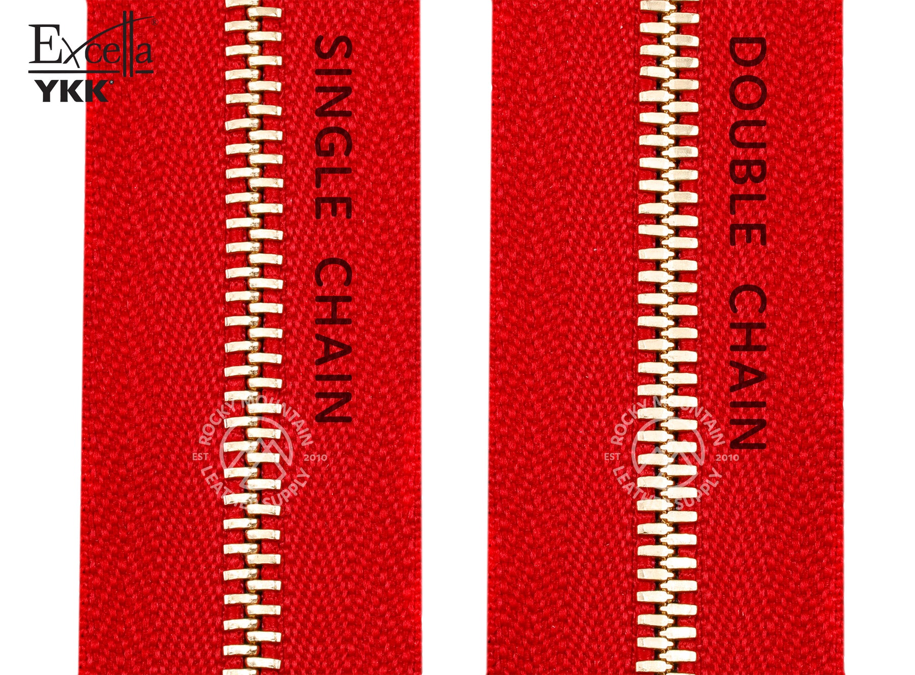 YKK - Excella Zippers - Size #5 - Single Chain (Silver) - 30 inches