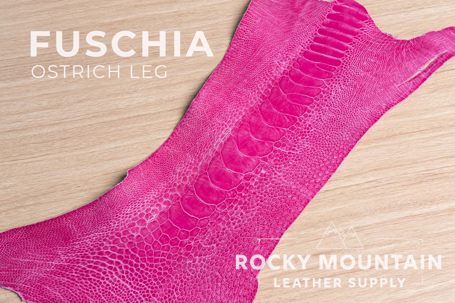 Ostrich Legs Skin Leather Pink Color