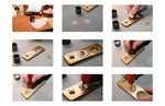 Leather Snap Cover Jig + Round Punches (4 Snap Sizes)